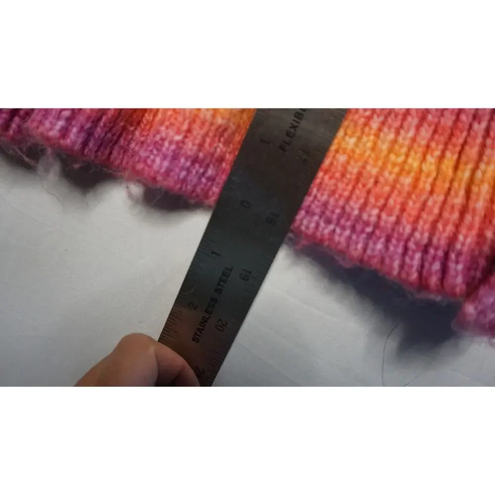 Cozy Knitted Ombre Pet Sweater with Stylish Ruffle Hem